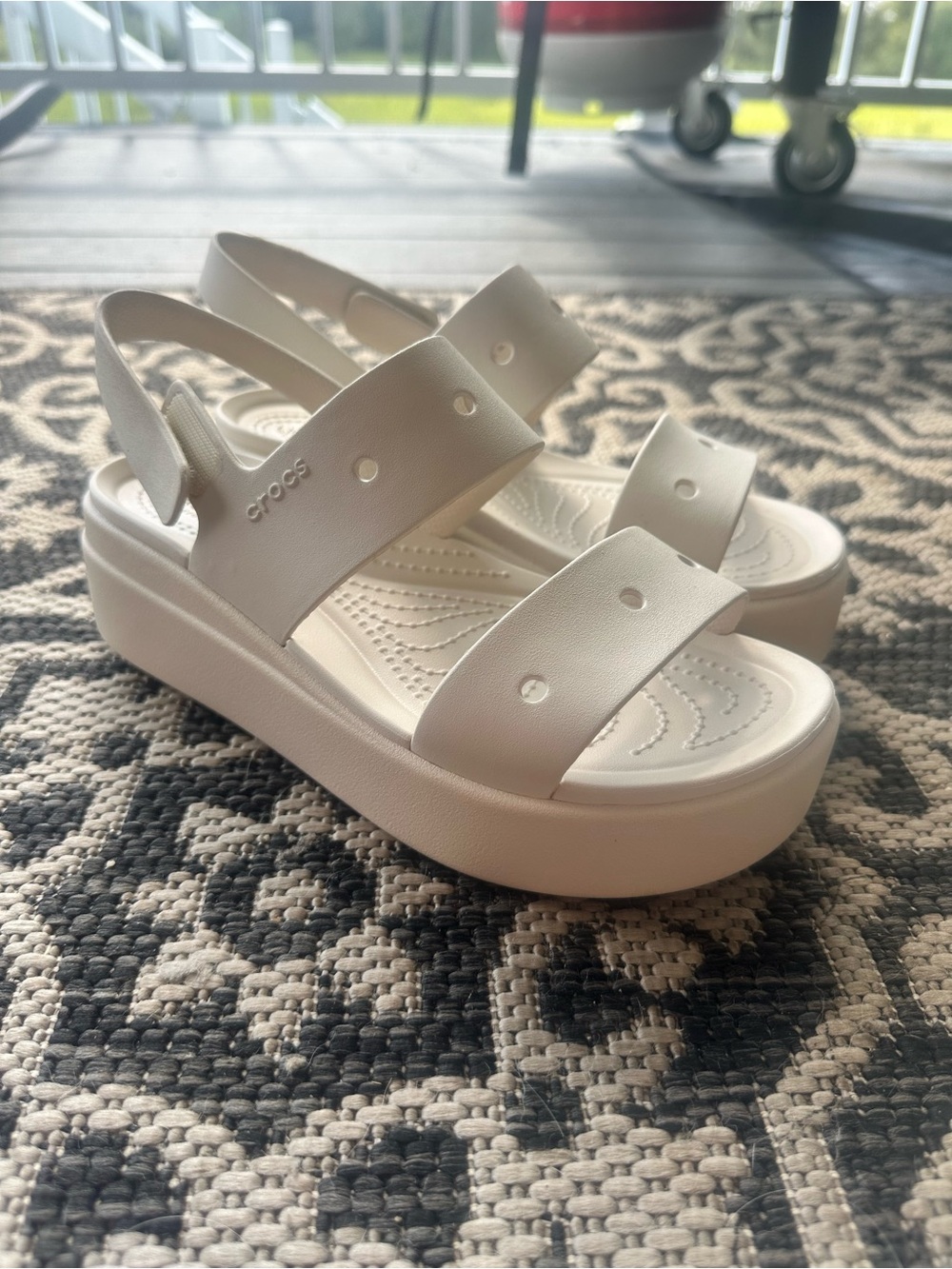 Crocs Women’s Beige Platform Sandal - Lightweight Comfort